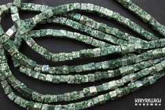 Известняк глауконитовый, кубик 6 мм, набор 15 бусин Известняк глауконитовый, кубик 6 мм, набор 15 бусин