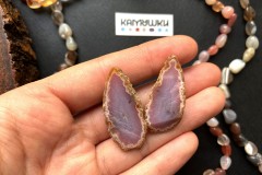 Коллекционный минерал, агат, две половинки, №К0507 Коллекционный минерал, агат, две половинки, №К0507
