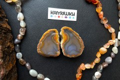 Коллекционный минерал, агат, две половинки, №К0509