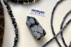 Коллекционный минерал, снежный обсидиан, №К0564