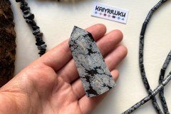 Коллекционный минерал, снежный обсидиан, №К0564 Коллекционный минерал, снежный обсидиан, №К0564