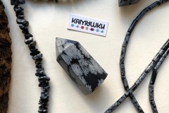 Коллекционный минерал, снежный обсидиан, №К0566
