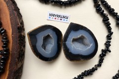 Коллекционный минерал, агат, две половинки, №К0542