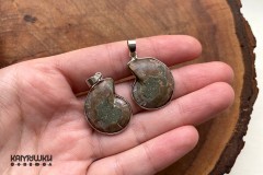Аммонит, парные подвески, К0776, набор 2 шт