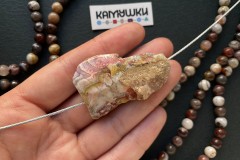 Кружевной агат, бусина свободной формы, №К0807