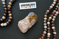 Кружевной агат, бусина свободной формы, №К0808 Кружевной агат, бусина свободной формы, №К0808