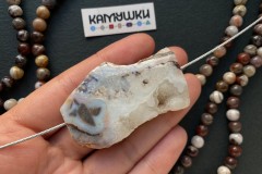Кружевной агат, бусина свободной формы, №К0809