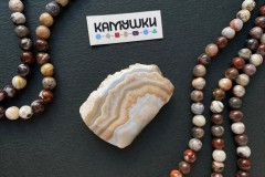 Кружевной агат, бусина свободной формы, №К0817 Кружевной агат, бусина свободной формы, №К0817
