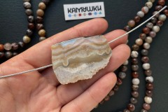 Кружевной агат, бусина свободной формы, №К0817 Кружевной агат, бусина свободной формы, №К0817