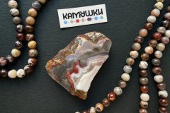 Кружевной агат, бусина свободной формы, №К0818 Кружевной агат, бусина свободной формы, №К0818