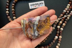 Кружевной агат, бусина свободной формы, №К0823