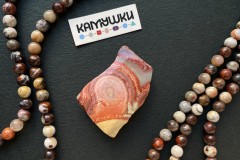 Кружевной агат, бусина свободной формы, №К0824