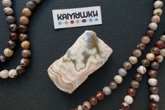 Кружевной агат, бусина свободной формы, №К0825 Кружевной агат, бусина свободной формы, №К0825