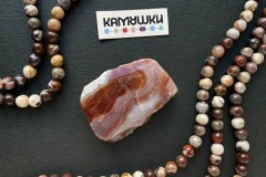 Кружевной агат, бусина свободной формы, №К0836