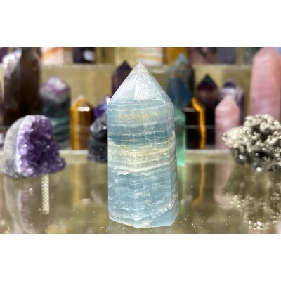 Коллекционный минерал, голубой кальцит, №К0087