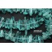 Горный хрусталь, кристаллы тонированные бирюзовые мелкие, набор 9,5 см Горный хрусталь, кристаллы тонированные бирюзовые мелкие, набор 9,5 см