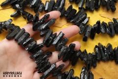 Кварц , кристаллы тонированные черные, набор 9,5 см Кварц , кристаллы тонированные черные, набор 9,5 см