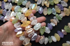 Кварц , кристаллы тонированные микс, набор 9,5 см
