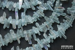 Кварц , кристаллы тонированные голубые, 16-36 мм, набор 9 см