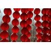 Кварц тонированный, шар гладкий 10 мм, ярко-красный, набор 9 бусин