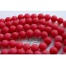 Кварц тонированный, шар матовый 10 мм, красный, набор 9 бусин