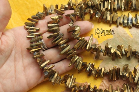 Кварц с напылением, кристаллы, набор 10,5 см