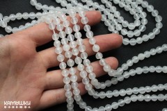 Кальцит, шар граненый 6 мм, набор 15 бусин