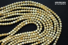 Желтый кальцит (мраморный оникс), шар гладкий 6,5 мм, набор 14 бусин Желтый кальцит (мраморный оникс), шар гладкий 6,5 мм, набор 14 бусин