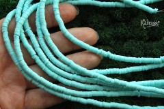 Рондели из каучука, мятные 4 мм, набор 19 см Рондели из каучука, мятные 4 мм, набор 19 см