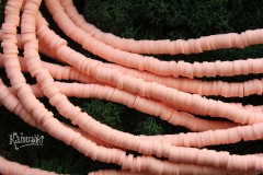 Рондели из каучука, персиковые 4 мм, набор 19 см