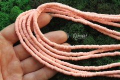 Рондели из каучука, персиковые 4 мм, набор 19 см
