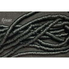Рондели из каучука, черные, 6 мм, набор 20 см