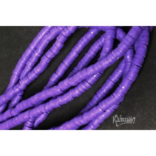 Рондели из каучука, фиолетовые, 6 мм, набор 20 см