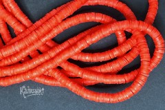 Рондели из каучука, красные, 6 мм, набор 18 см
