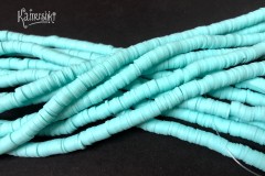 Рондели из каучука, мятные, 6 мм, набор 20 см