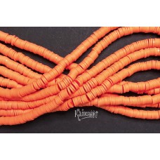 Рондели из каучука, оранжевые, 6 мм, набор 20 см