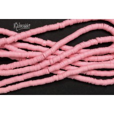 Рондели из каучука, светло-розовые, 6 мм, набор 20 см