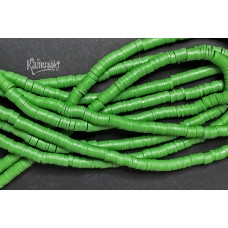 Рондели из каучука, зеленые, 6 мм, набор 20 см