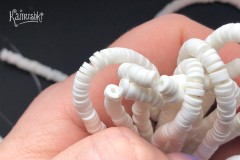 Рондели из каучука, белые, 4 мм, набор 18 см