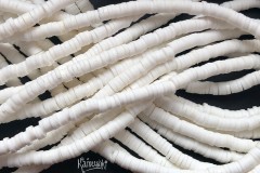 Рондели из каучука, белые, 4 мм, набор 18 см