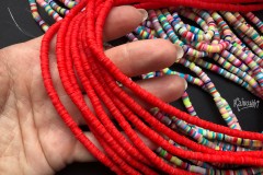 Рондели из каучука, красные, 4 мм, набор 18 см Рондели из каучука, красные, 4 мм, набор 18 см