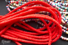 Рондели из каучука, красные, 4 мм, набор 18 см Рондели из каучука, красные, 4 мм, набор 18 см