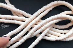 Рондели из каучука, светло-персиковые, 6 мм, набор 18 см