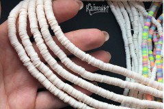 Рондели из каучука, светло-персиковые, 6 мм, набор 18 см