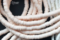 Рондели из каучука, светло-персиковые, 6 мм, набор 18 см
