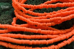 Рондели из каучука, оранжевые 4 мм, набор 19 см