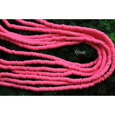 Рондели из каучука, ярко-розовые 4 мм, набор 19 см