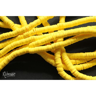 Рондели из каучука, желтые, 6 мм, набор 18 см