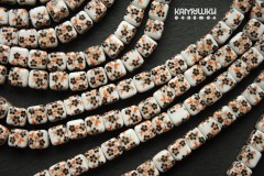 Бусина керамическая "Гжель коричневая", куб 8 мм, 10 бусин Бусина керамическая "Гжель коричневая", куб 8 мм, 10 бусин
