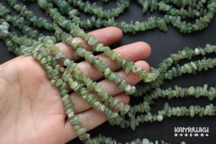 Кианит зелёный, крошка, набор 9 см